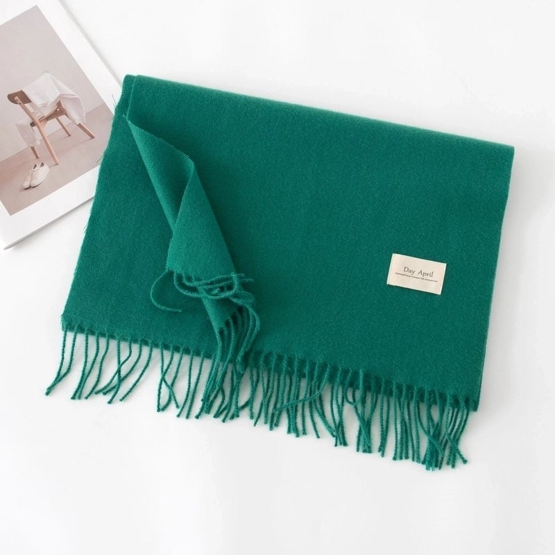 Women's Sweet Solid Color Polyester Scarf
