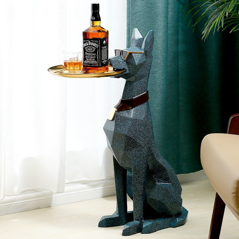 Doberman Nordic Sculpture Tray Table