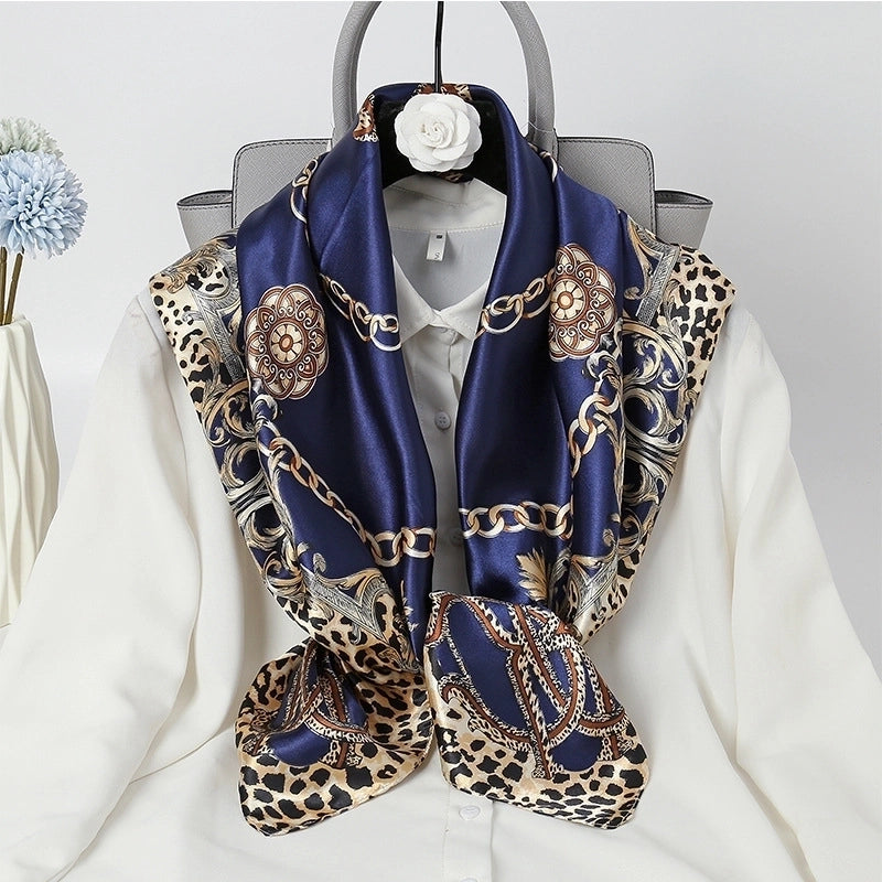 Women's Fashion Flower Chiffon Printing Silk Scarves