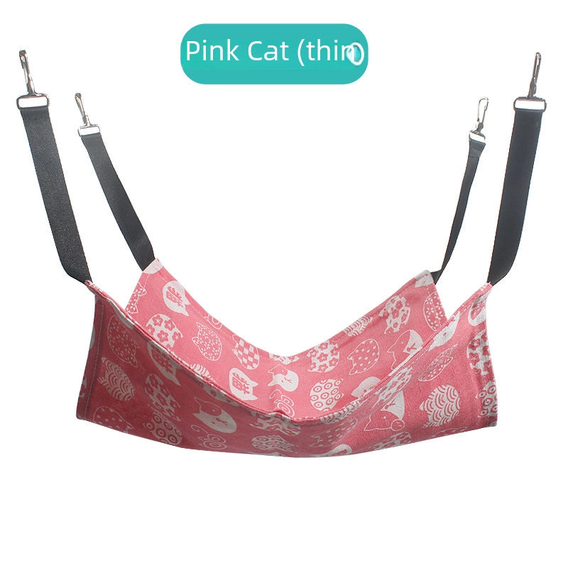 Pet Cat Nest Iron Cage Breathable Plus Velvet Hook Cat Hammock Swing Cat Hanging Nest Pet Hammock Supplies