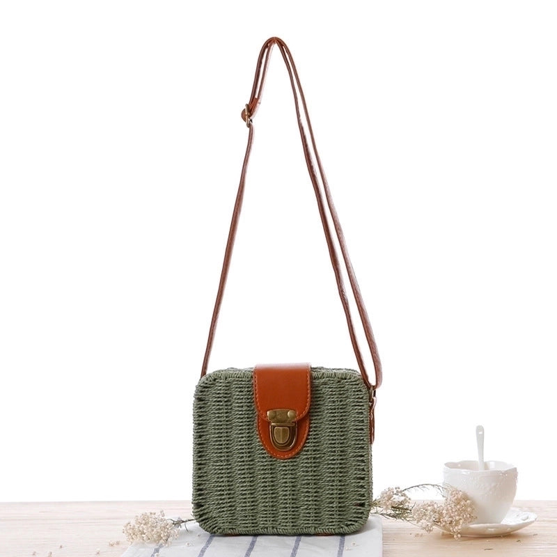 Women's Small Spring&summer Paper String Vintage Style Straw Bag