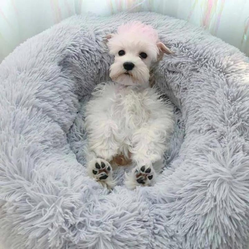 Calming Pet bed | Comfy Dog Bed High Stretch Soft Faux Fur for Dogs &  Cats