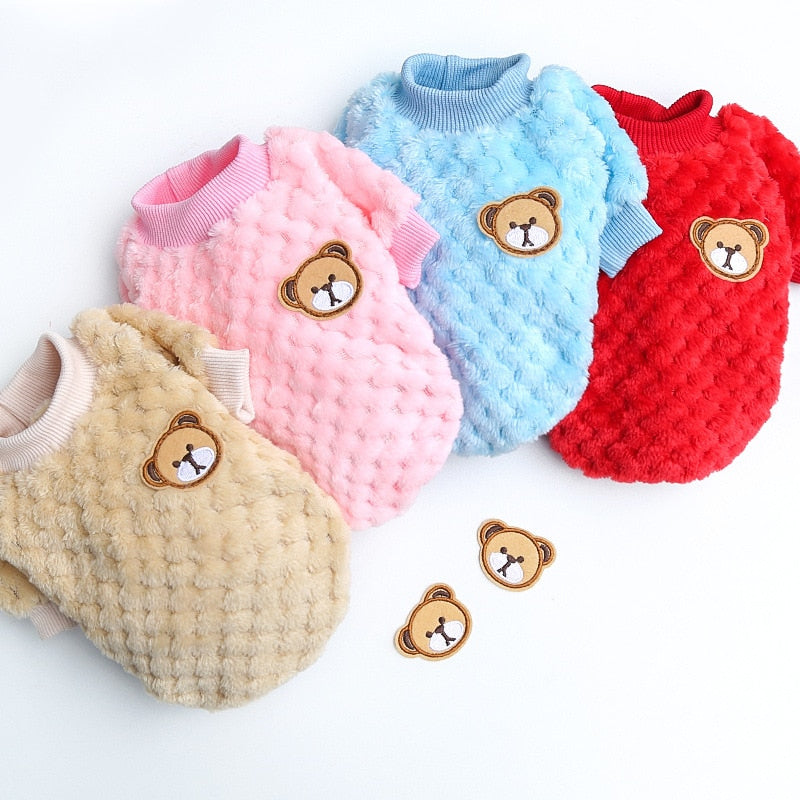 Bear Embroidery Dog Vest