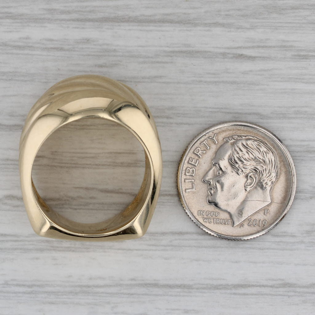 Rigoberto Scalloped Statement Ring 14k Yellow Gold Size 6.5