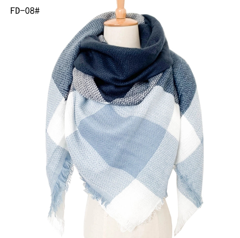 Women's Casual Color Block Imitation Cashmere Scarf