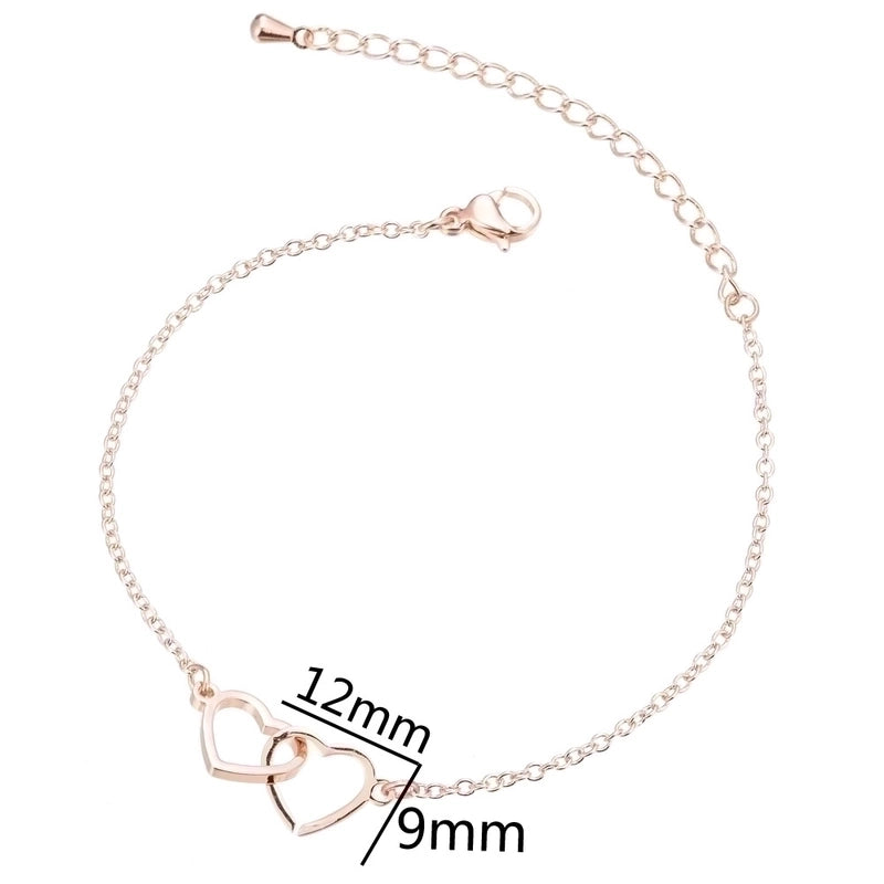 Titanium Steel Fashion Plating Heart Shape Bracelets