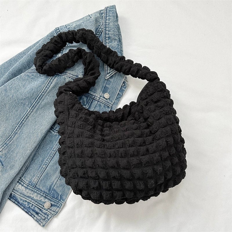 Women's Medium Special Material Solid Color Basic Classic Style Zipper Tote Bag