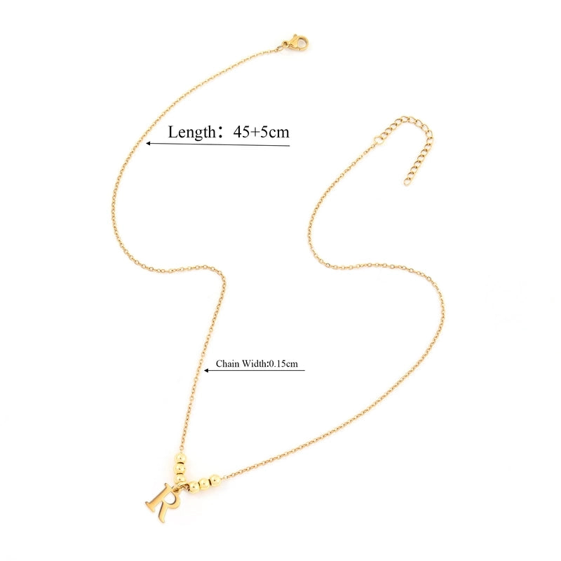 Elegant Minimalist Classic Style Letter 201 Stainless Steel 304 Stainless Steel Pendant Necklace