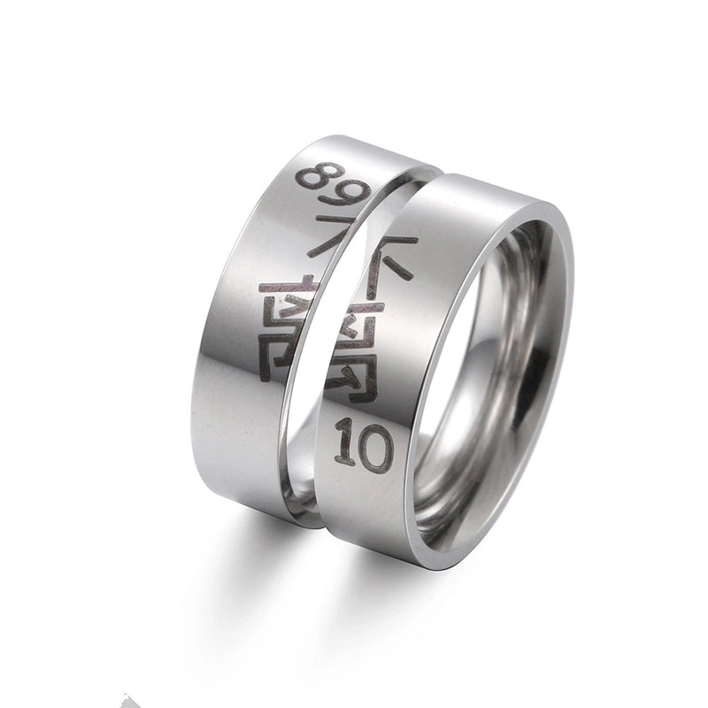 Streetwear Letter 201 Stainless Steel No Inlaid Polishing