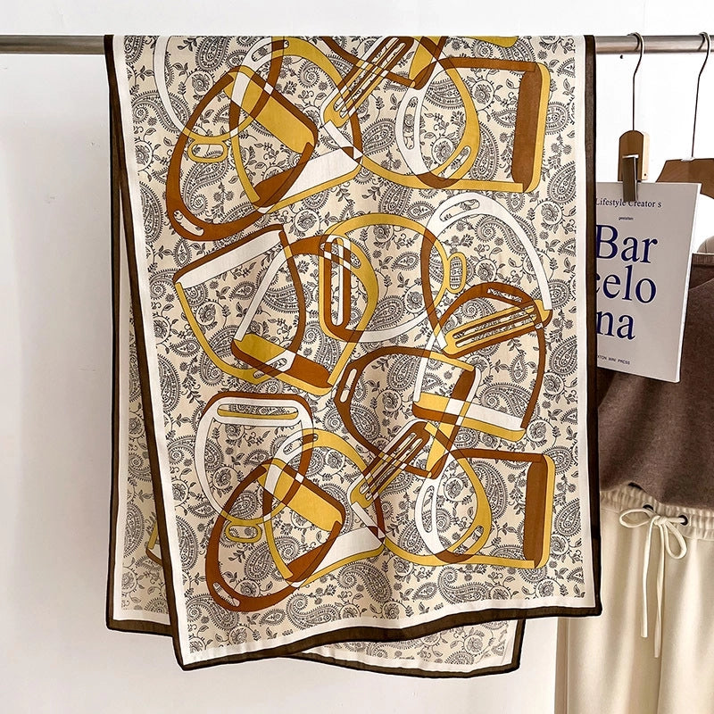 Women's Elegant Paisley Polyester Scarf