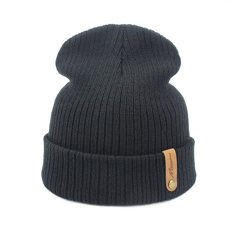 Hat Men's And Women's Autumn And Winter Knitted Wool Brimless Hat Pullover Hat Warm Fashion Adult Hat Hat