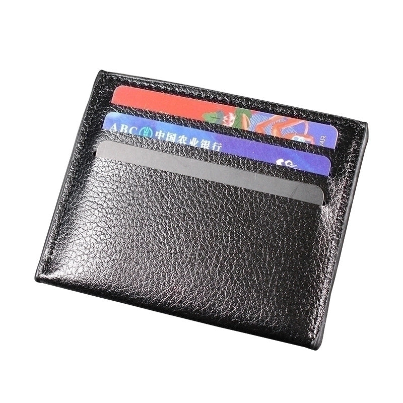 Unisex All Seasons Pu Leather Solid Color Vintage Style Square Open Card Holder