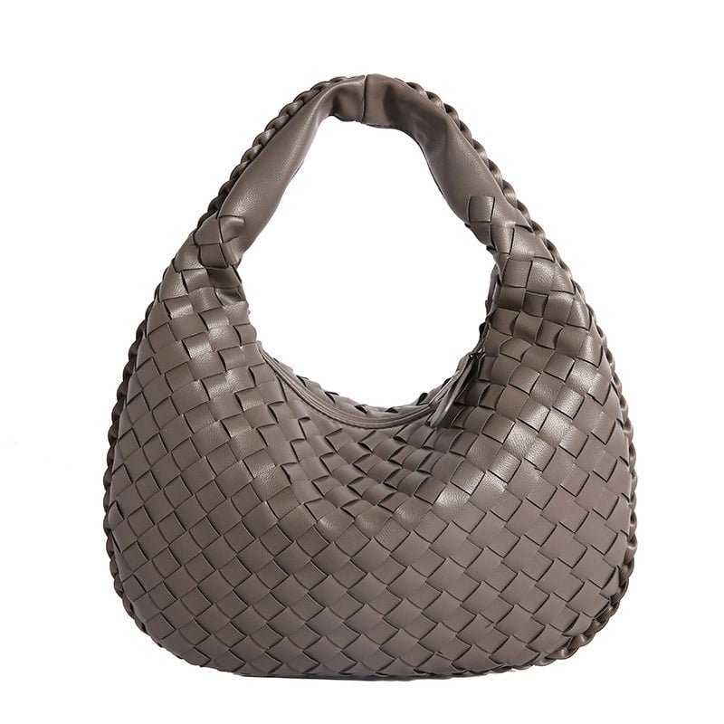 Women's Medium Pu Leather Solid Color Streetwear Pillow Shape Zipper Handbag