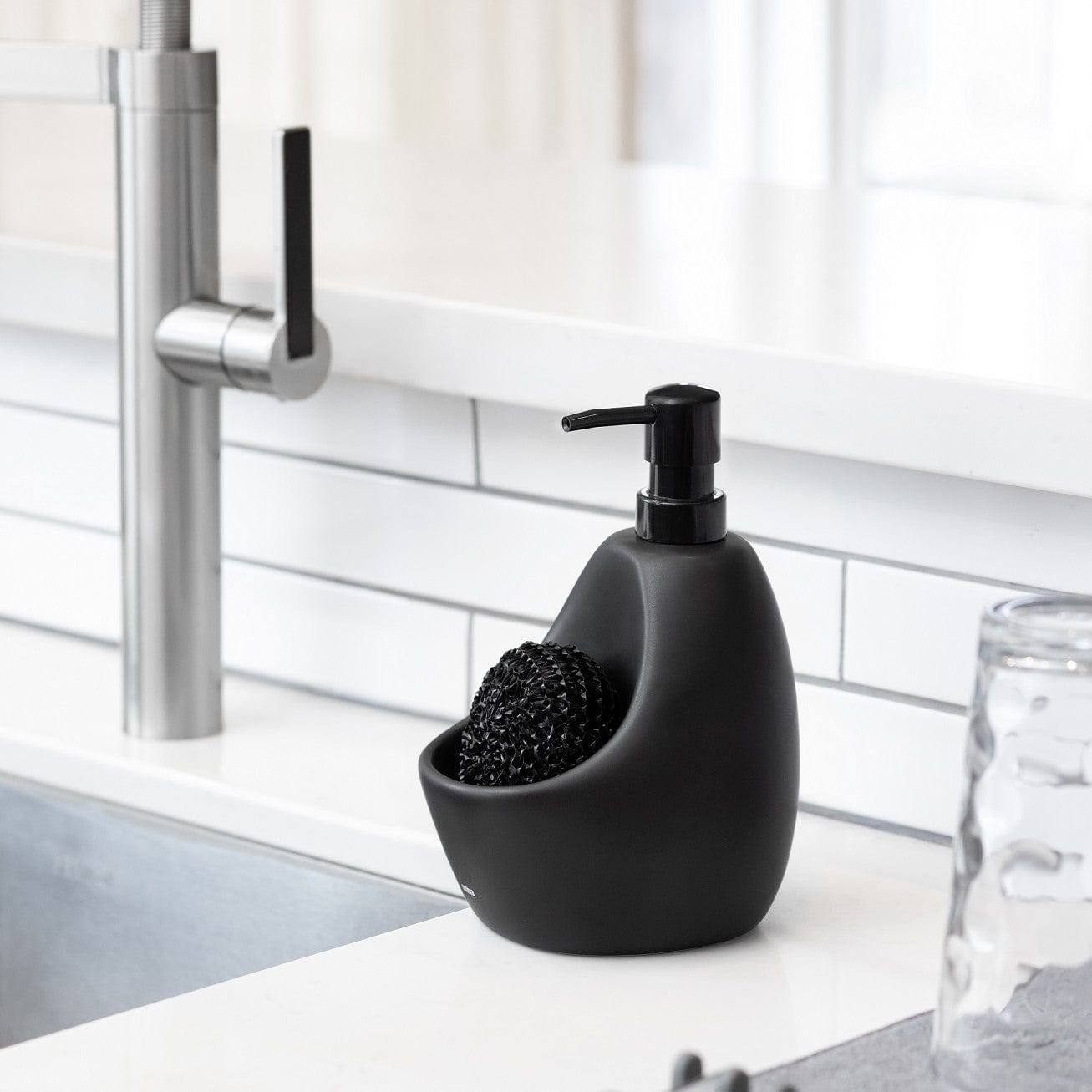 Joey Kitchen Soap Pump with Scrub - Black