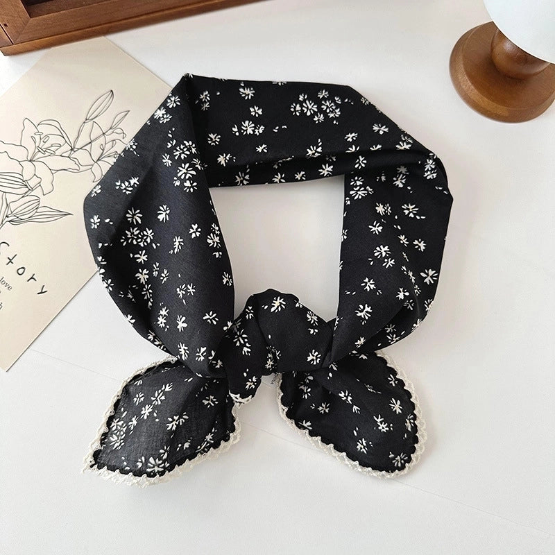 Women's Elegant Sweet Printing Cotton And Linen Silk Scarf