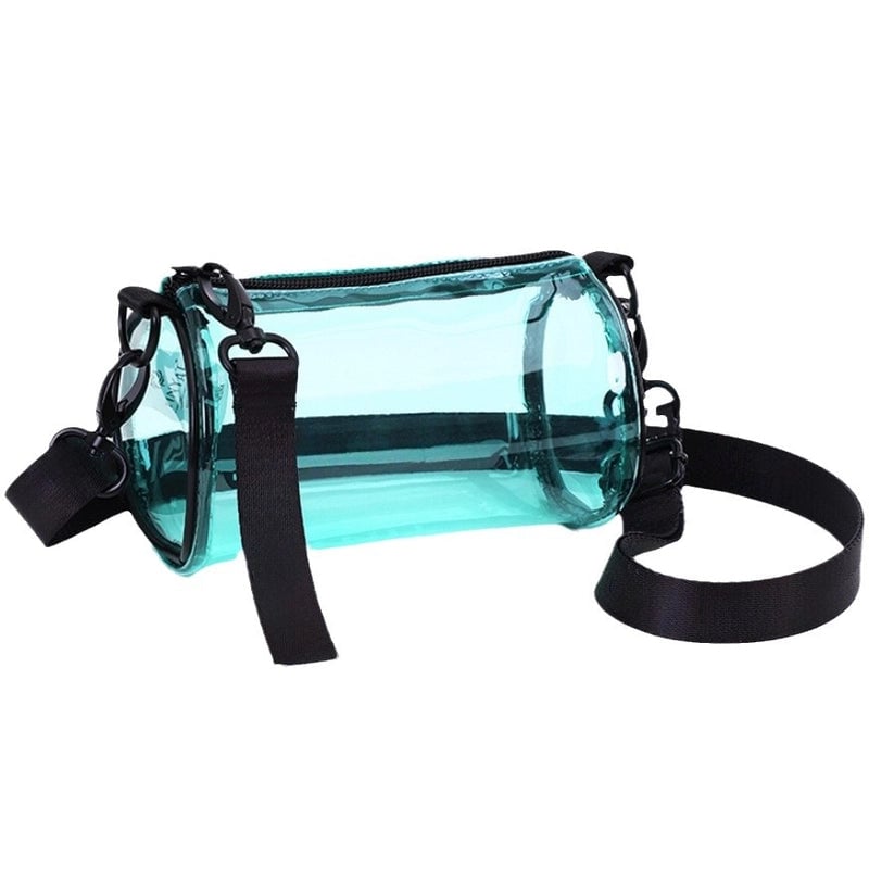 Women's Small PVC Solid Color Streetwear Zipper Crossbody Bag