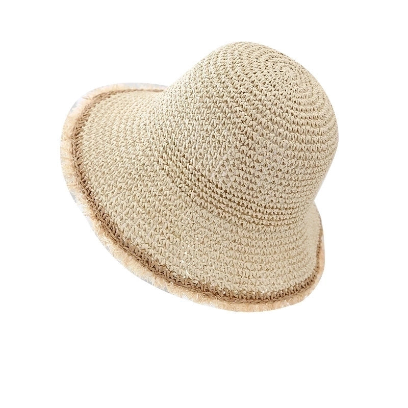 Women's Basic Solid Color Big Eaves Bucket Hat