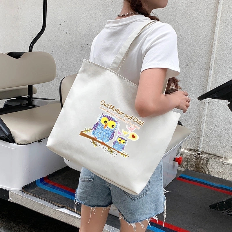 Women's Fashion Geometric Oxford Cloth Shopping Bags