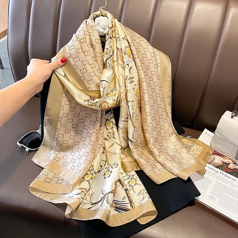 Thin Section Imitation Silk Shawl
