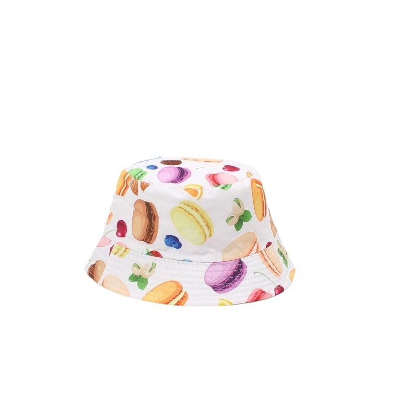 Children Unisex Vacation Minimalist Macarons Printing Bucket Hat