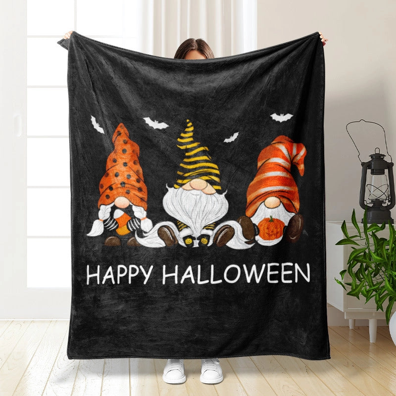 Halloween Cute Pumpkin Bat Ghost Polyester Blanket Couch & Sofa Decor