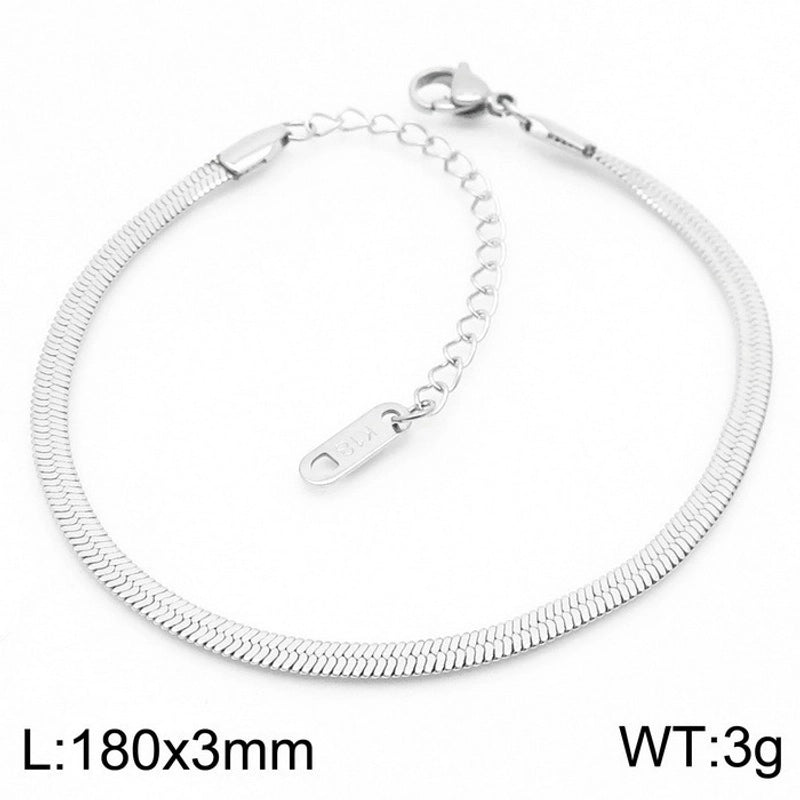 Classic Style Solid Color Titanium Steel 18K Gold Plated Plating Chain Necklace