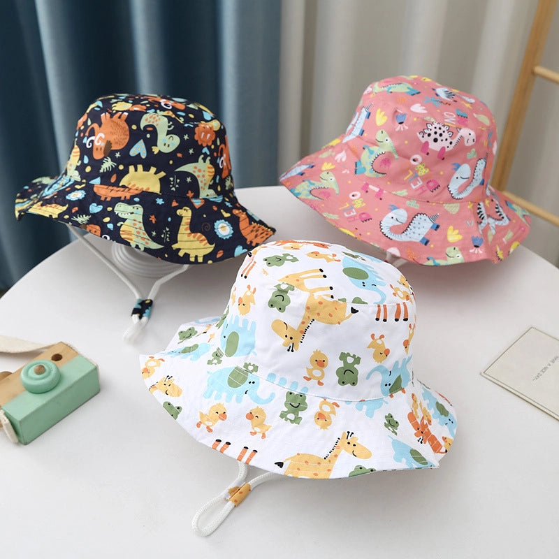 Children Unisex Cartoon Style Animal Printing Bucket Hat