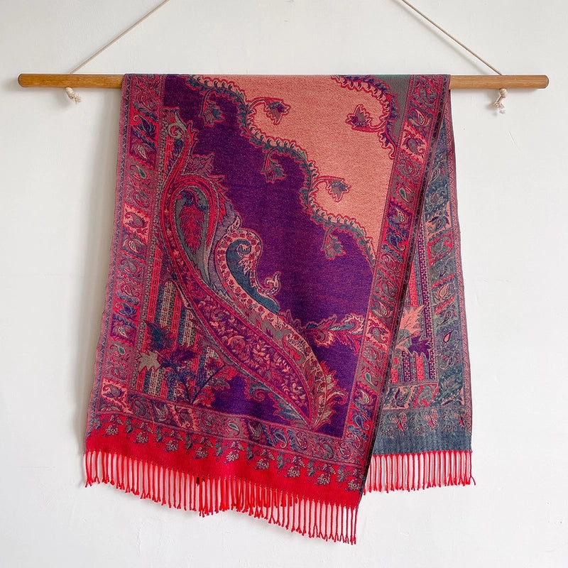 Women's Ethnic Style Printing Imitation Cashmere Scarf