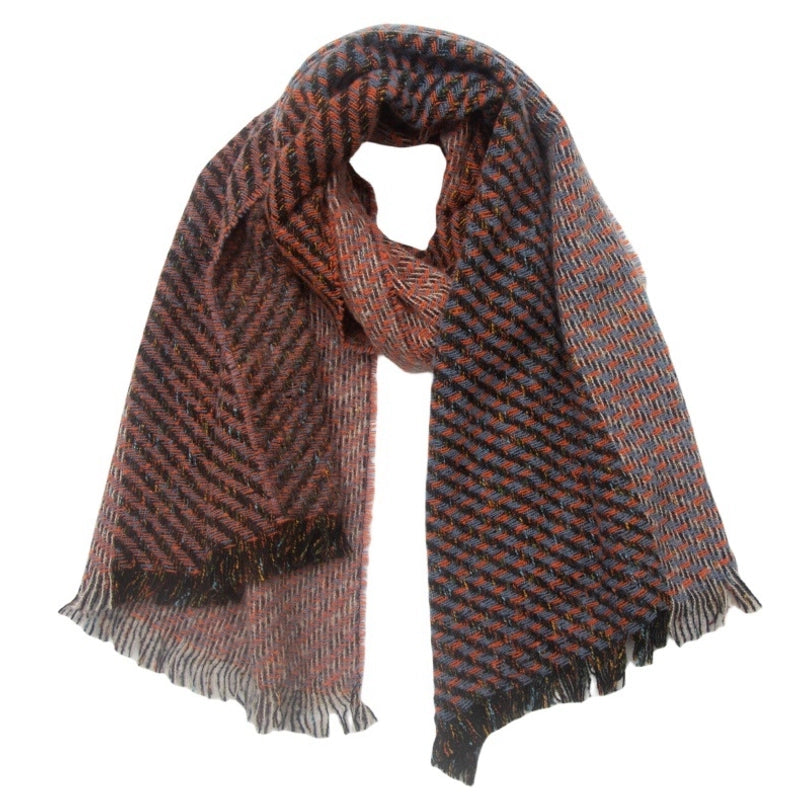 Unisex Casual Minimalist Color Block Polyester Scarf