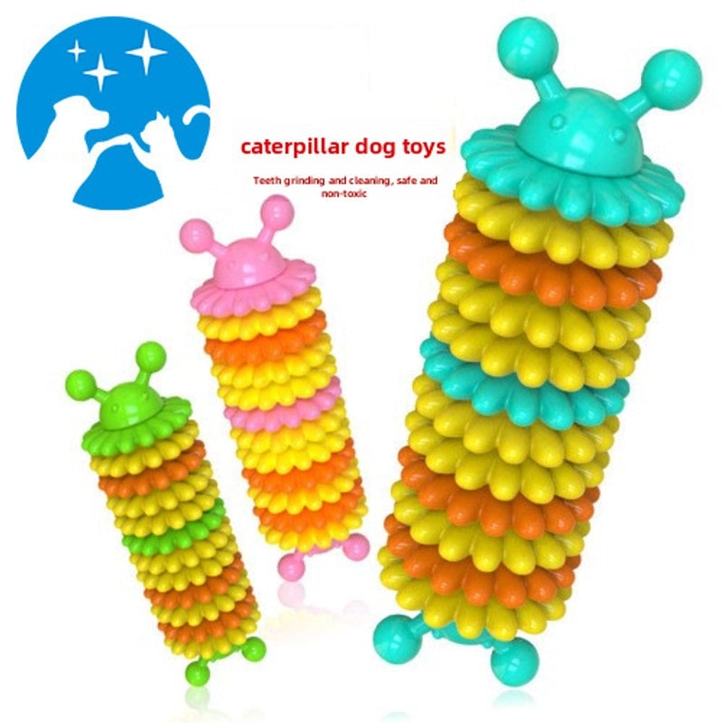 Antenna Caterpillar Dog Teether Toy Bite New Molar Toothbrush Pet Supplies Caterpillar Dog Toy