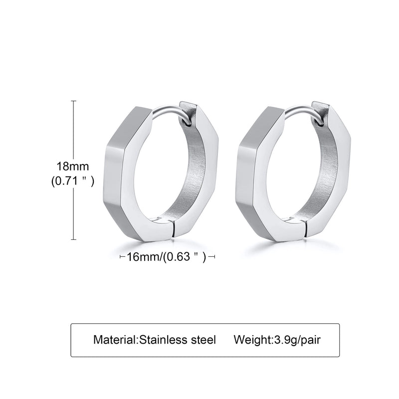 1 Pair Minimalist Geometric Plating 201 Stainless Steel Gold Plated Hoop Earrings