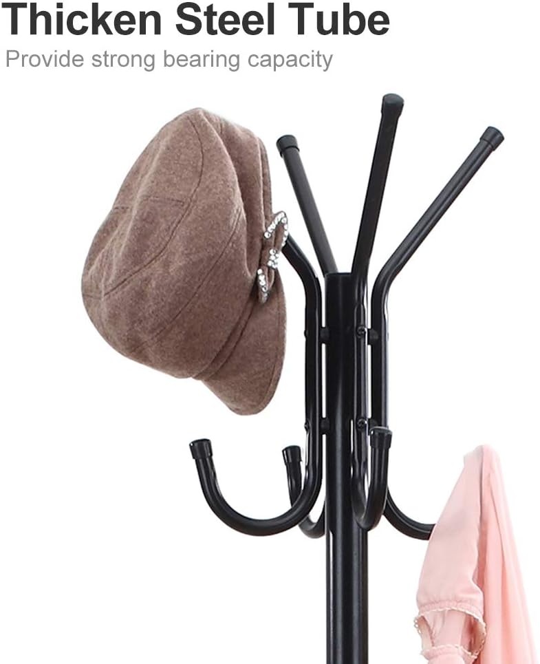 12 Hook Metal Garment Rack. Standing Clothes Hanger