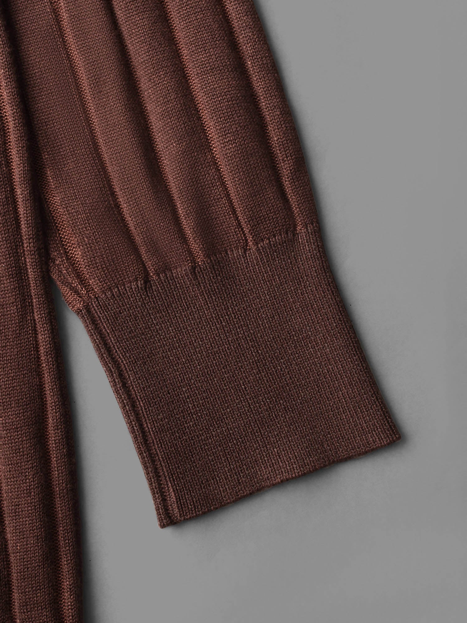 Textured Ribbed Hem Round Neck Pullover