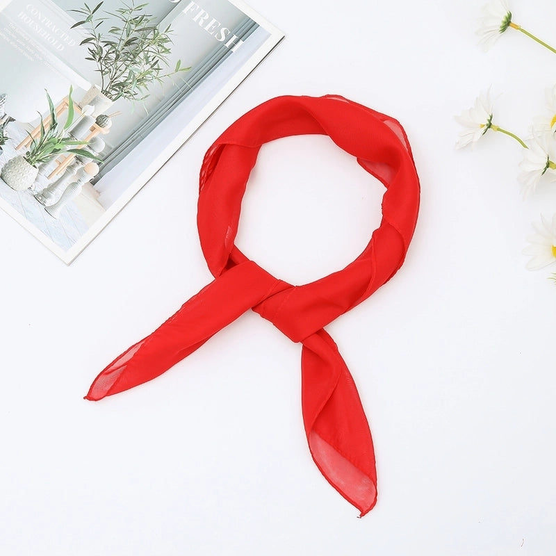 Women's Minimalist Classic Style Solid Color Chiffon Silk Scarf