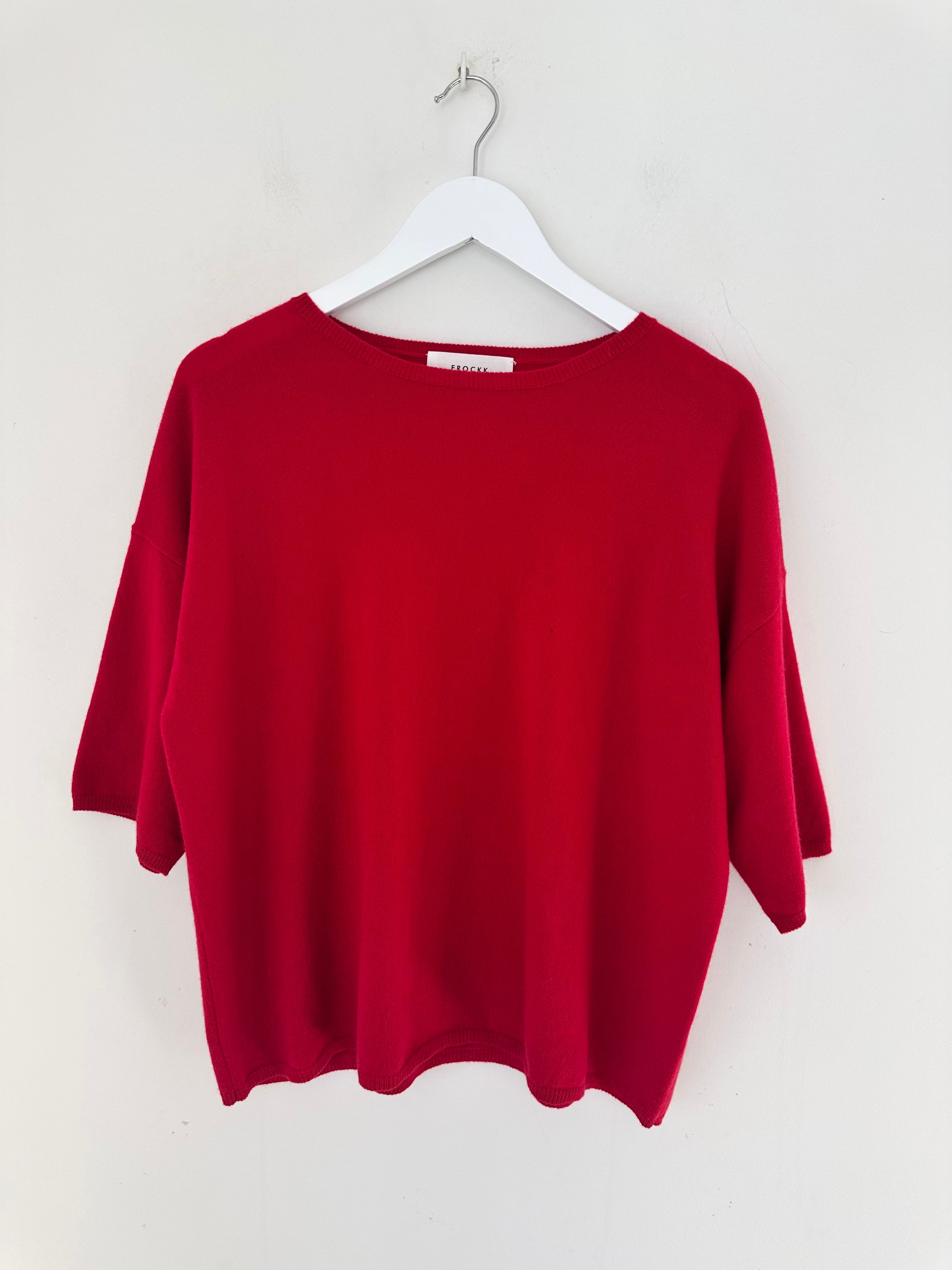 cashmere top-winter red