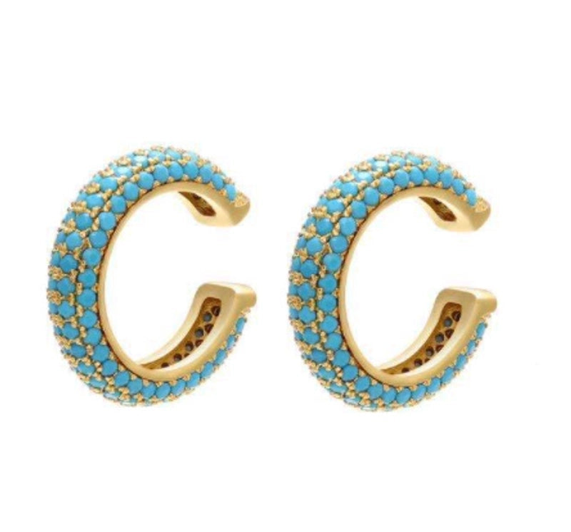 Fashion Geometric Plating Copper Zircon Copper Earrings