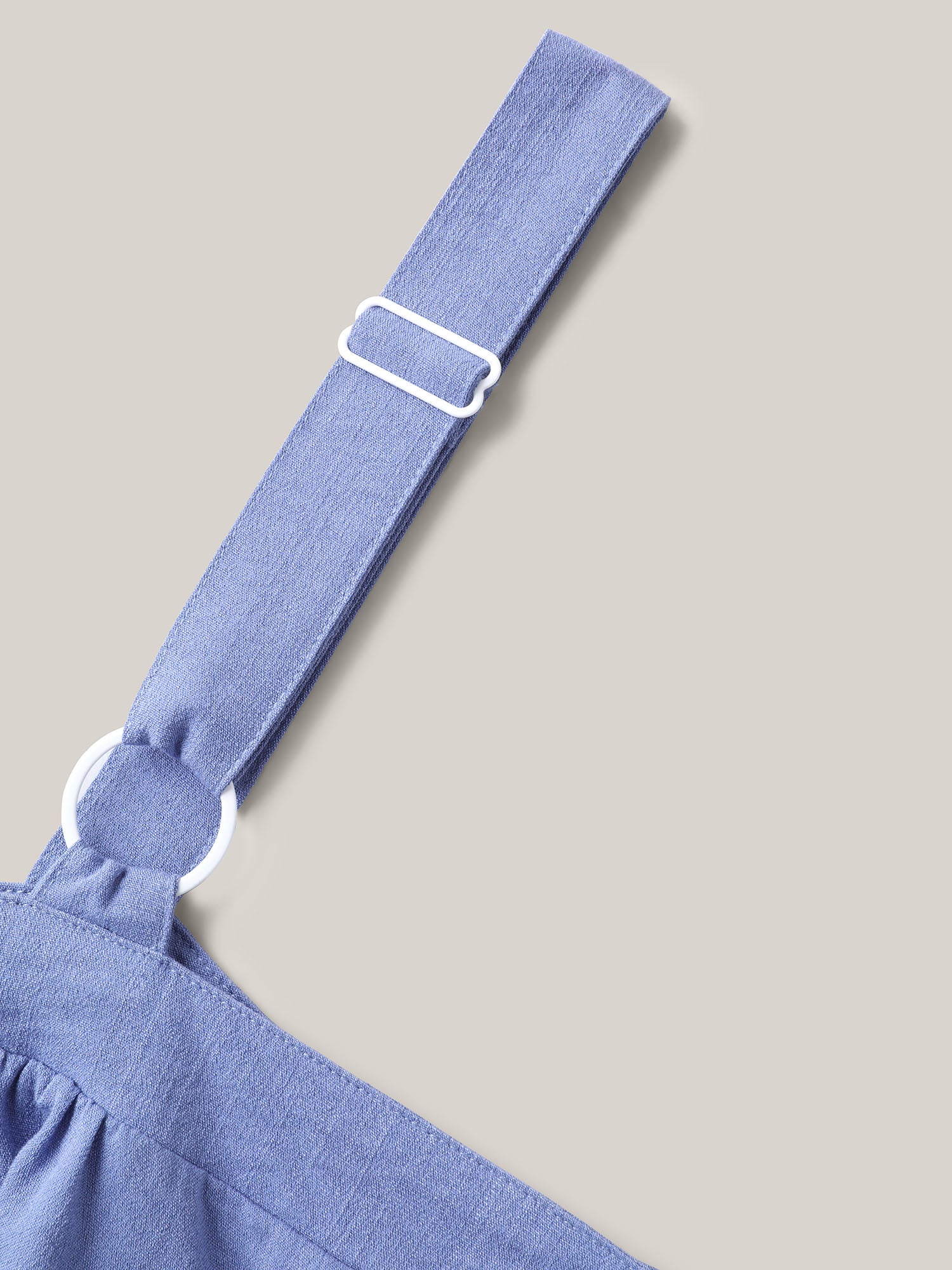 Adjustable Straps Pockets Plain Midi Dress