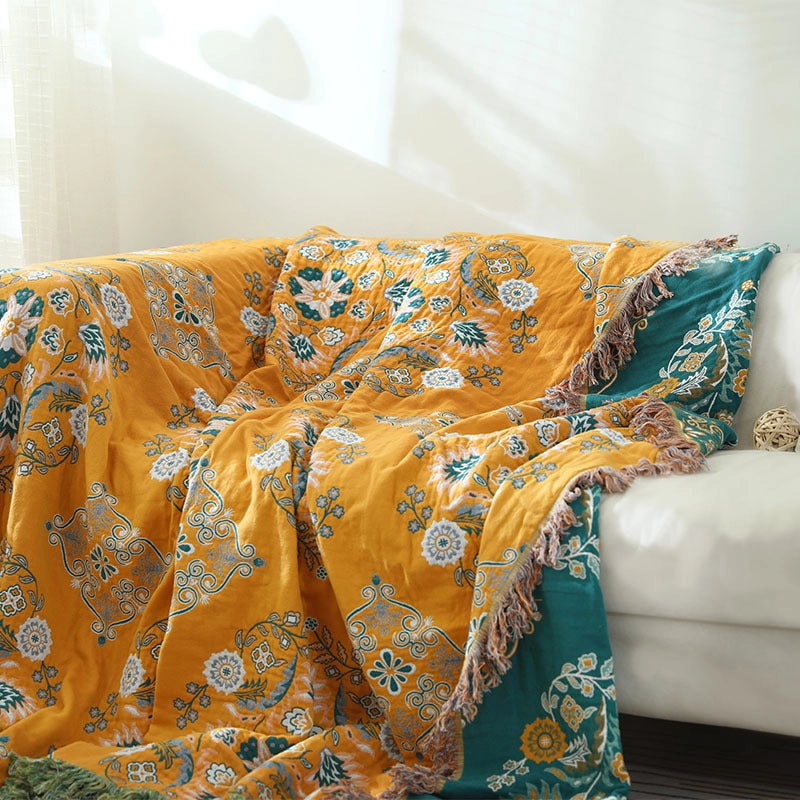 Floral Cotton Blanket