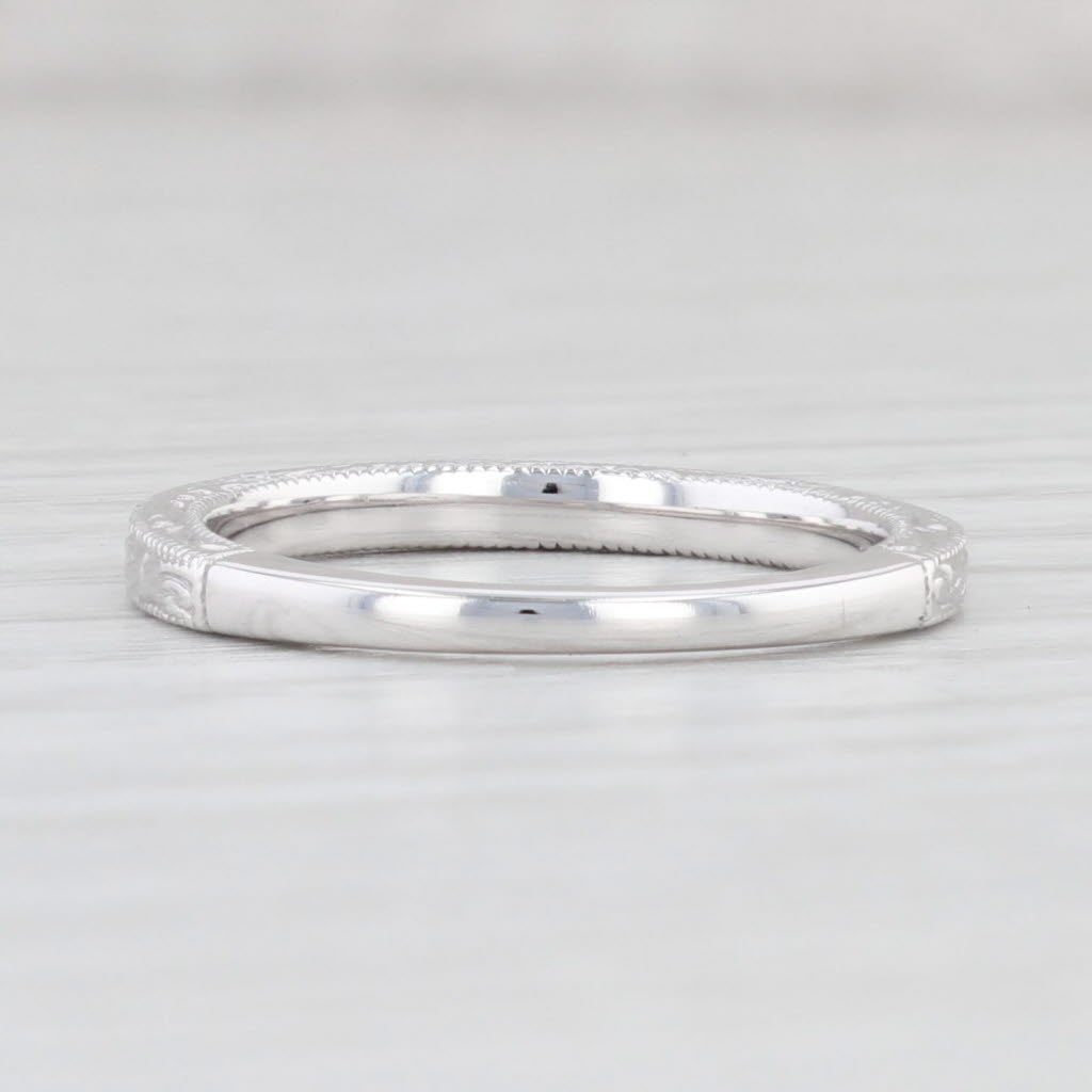New Frederick Goldman Diamond Wedding Band 14k White Gold Sz 6.5 Stackable Ring