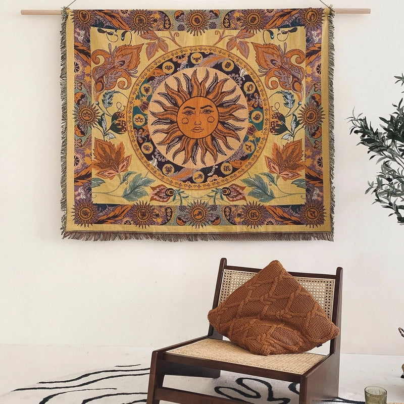 Style Multi-functional Blanket Outdoor Camping Blanket Picnic Blanket Sofa Blanket Cover Blanket Bohemian Blanket Nap Blanket