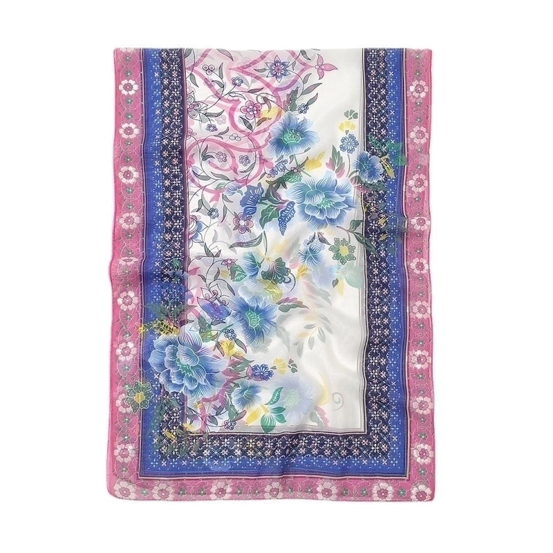 Women's Sweet Flower Chiffon Printing Scarves & Gloves