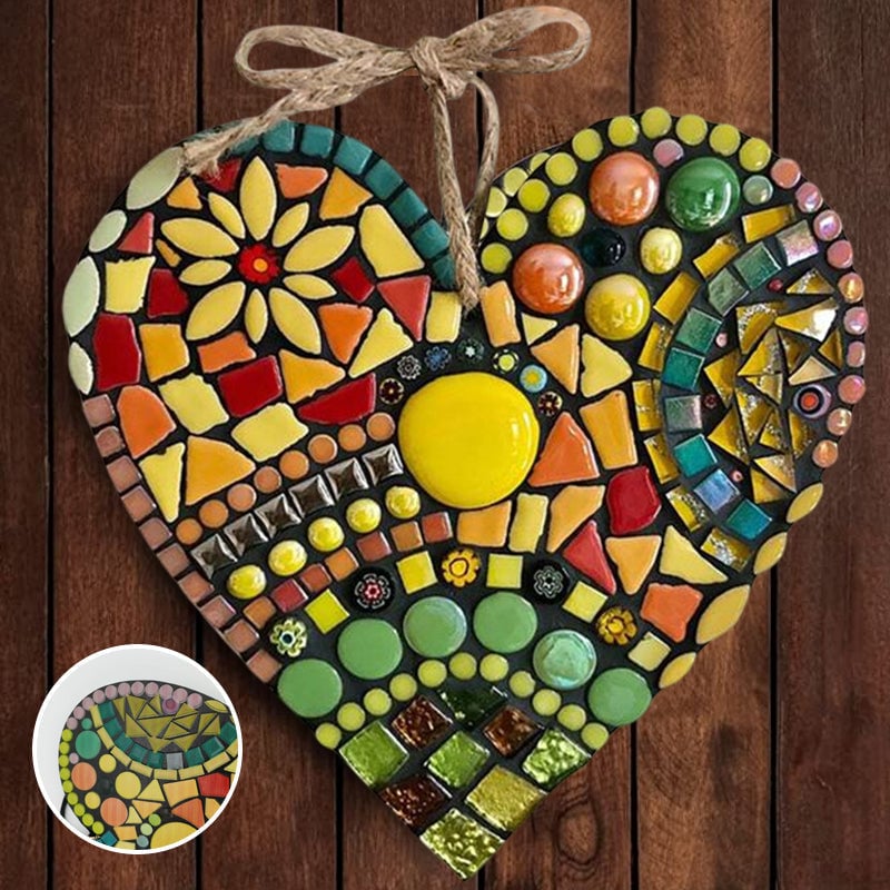 💗Large Garden Mosaic Heart Decoration