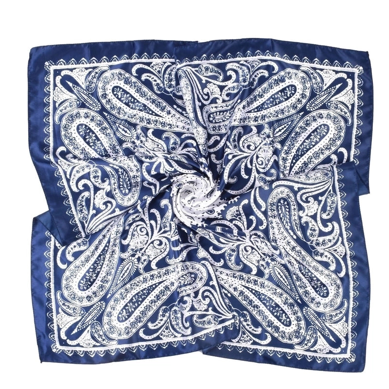 Women's Elegant Lady Paisley Satin Printing Silk Scarf