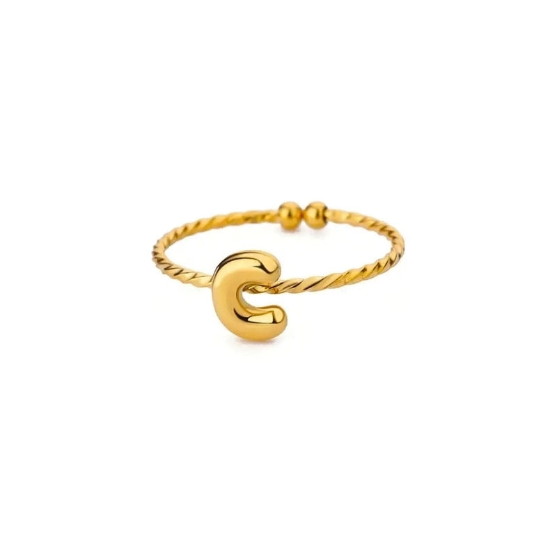 Elegant Minimalist Streetwear Letter 304 Stainless Steel Plating Open Rings