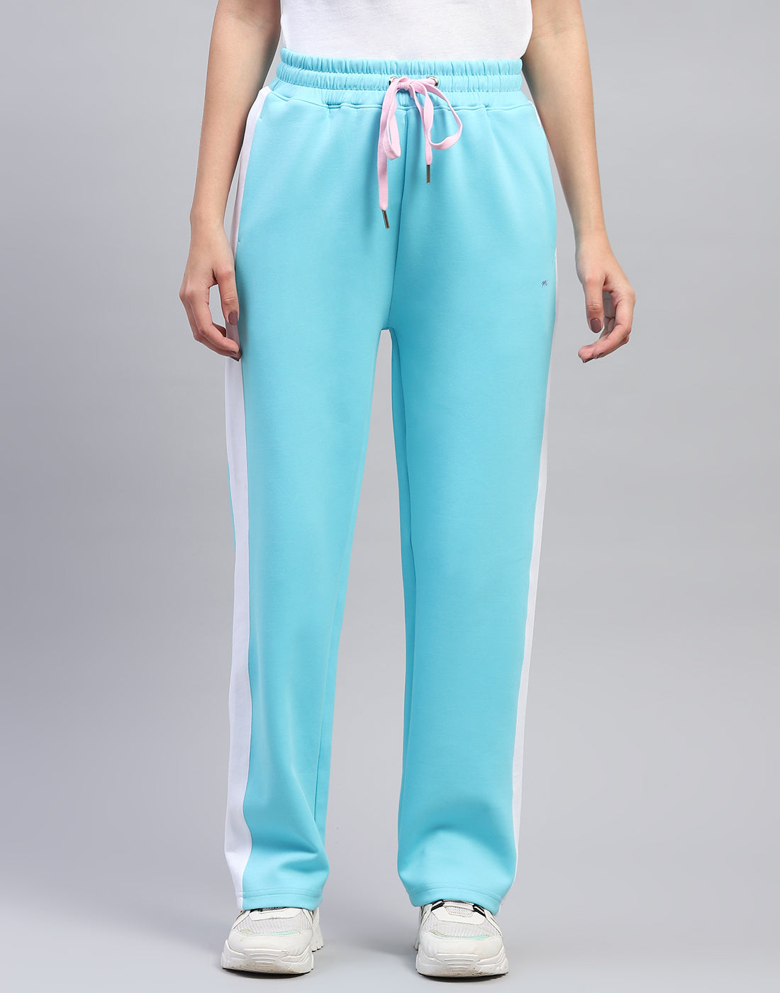 Women Turquoise Blue Solid Regular Fit Lower