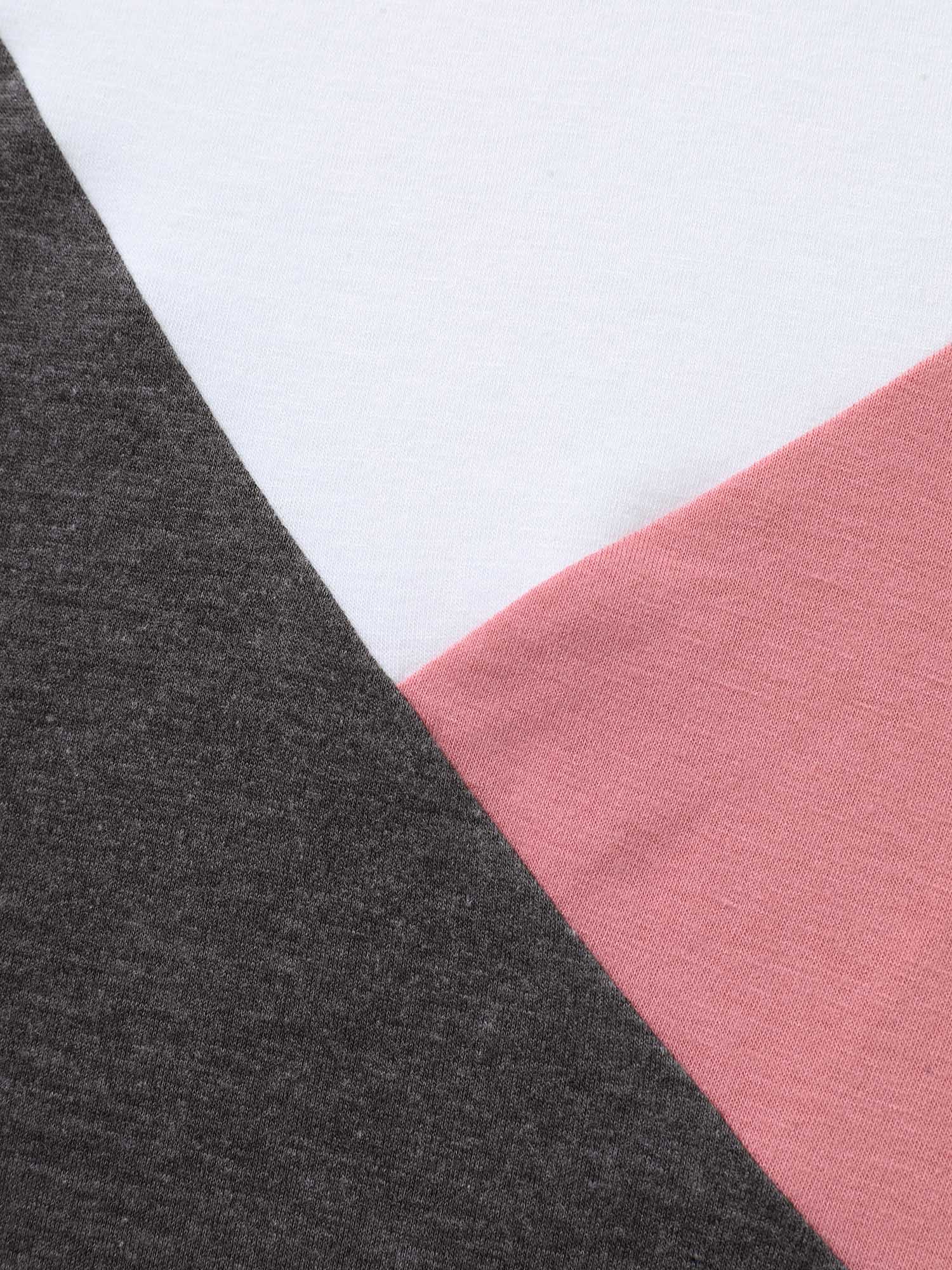 Color Block Round Neck T-Shirt