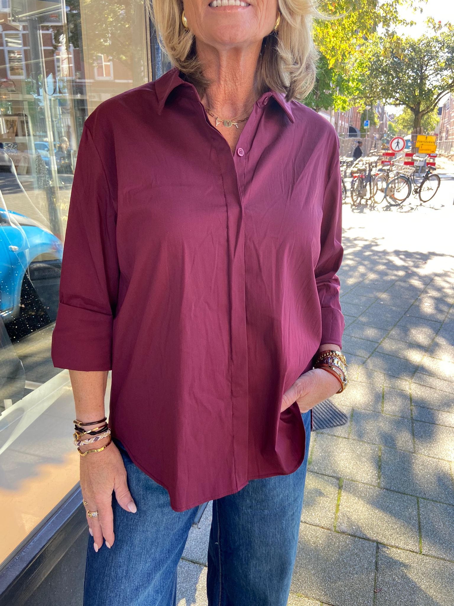 Basic Blouse Bordeaux