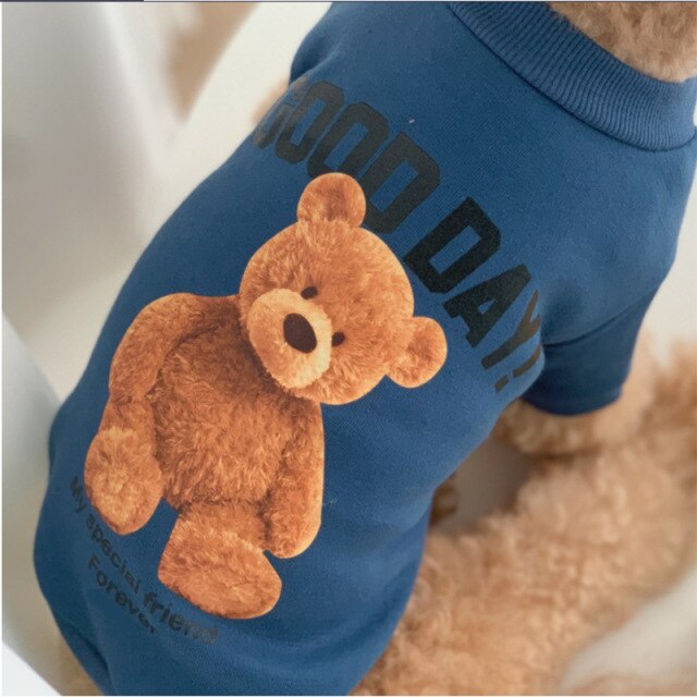 Teddy Printed Dog Cat Hoodie