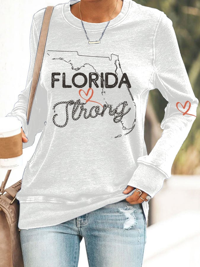 Women's Florida Strong Printed Casual Sweatshirt