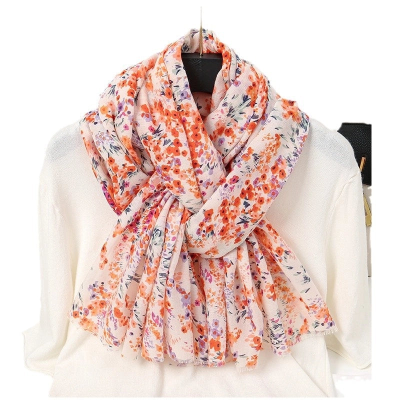 Women's Lady Ditsy Floral Polyester Silk Scarf